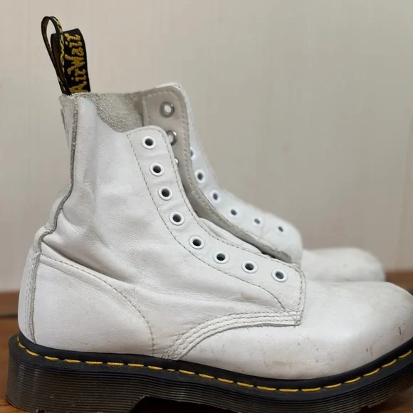 Dr. Martens | Shoes | Dr Martens Womens White Leather Boots  display picture 1